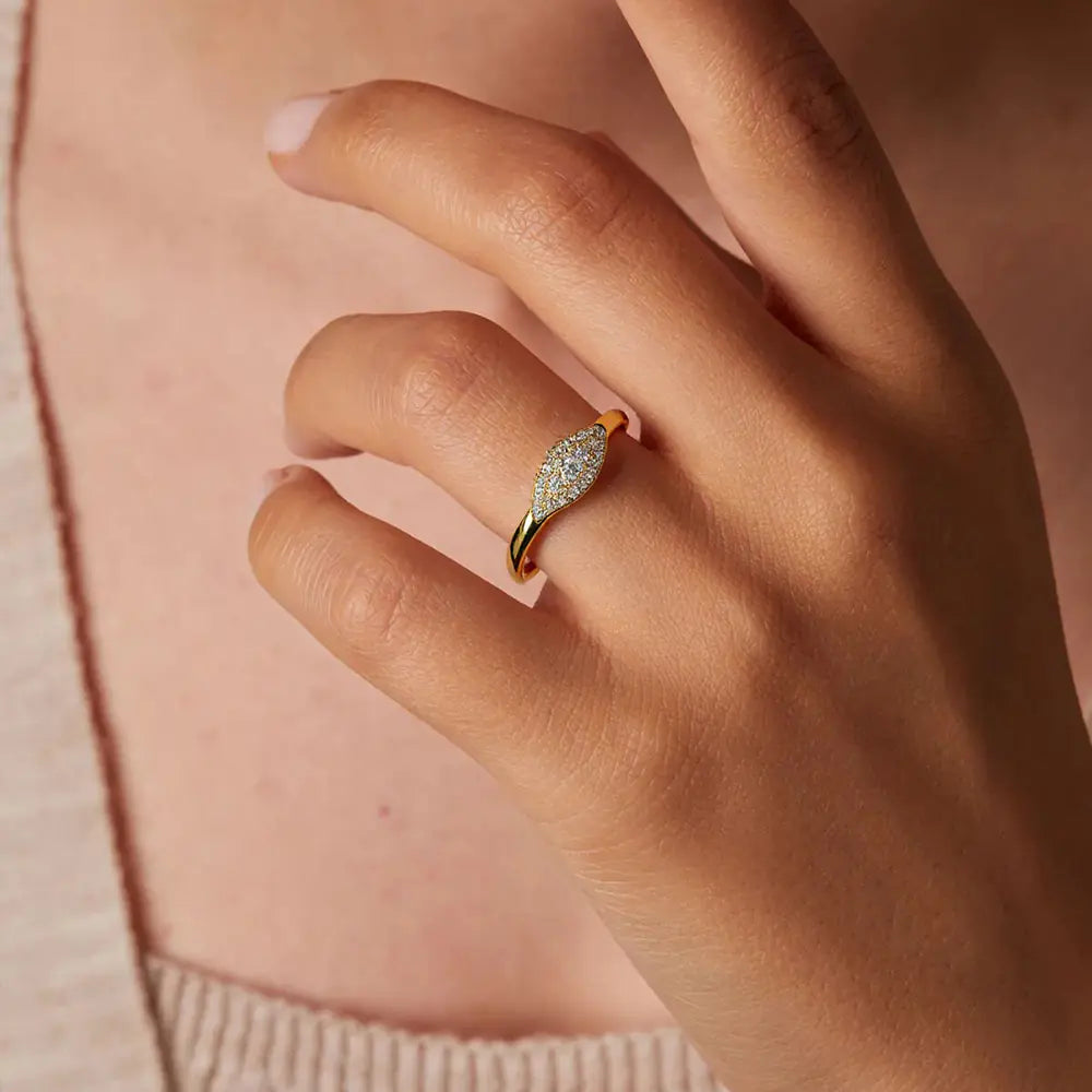 New Arrival 925 Sterling Silver Iced CZ Open Ring