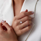 Fashion Adjustable Spin Stress Relief Diamond Ring