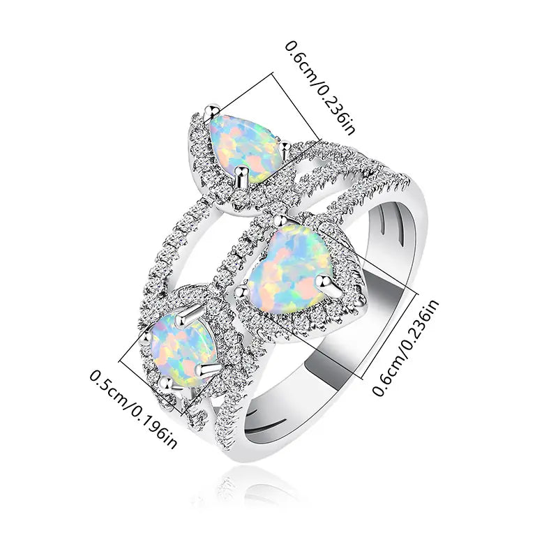 Personality New Brass Opal Ring For Women