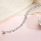 7mm Brass CZ Tennis Chain Bracelet