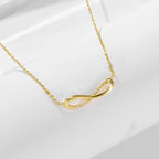 Fashion S925 Sterling Silver CZ Infinity Necklace