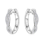 Fashion S925 Silver Moissanite Hoop Earrings