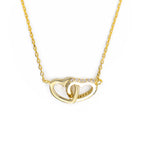 925 Sterling Silver Heart CZ Chain Necklace