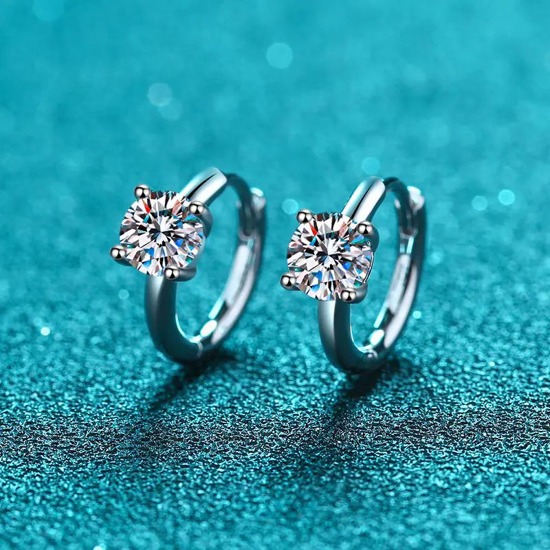 New Fashion 5mm 925 Silver CZ Stud Earrings