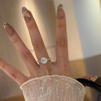 925 Sterling Silver Moissanite Engagement Rings