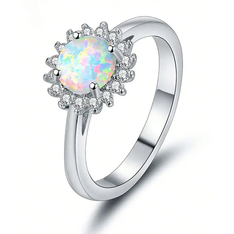 Best selling 9mm Brass Opal Round Rings