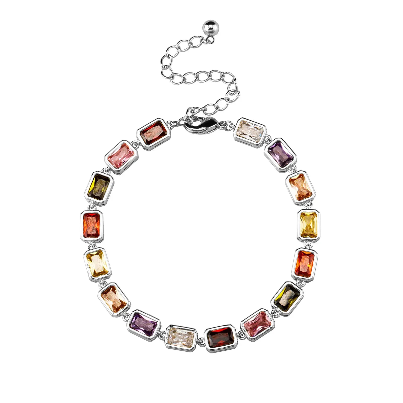 Fashionable and Colorful Square Candy Cuban Bracelet Chain