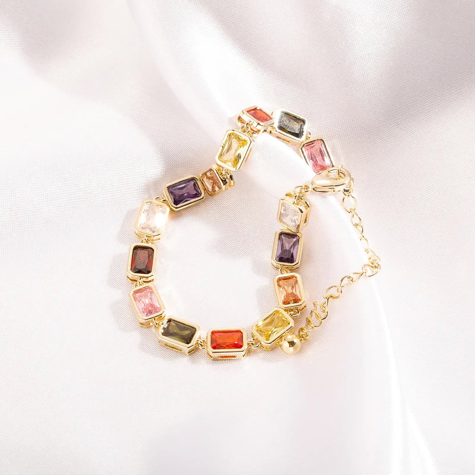 Fashionable and Colorful Square Candy Cuban Bracelet Chain