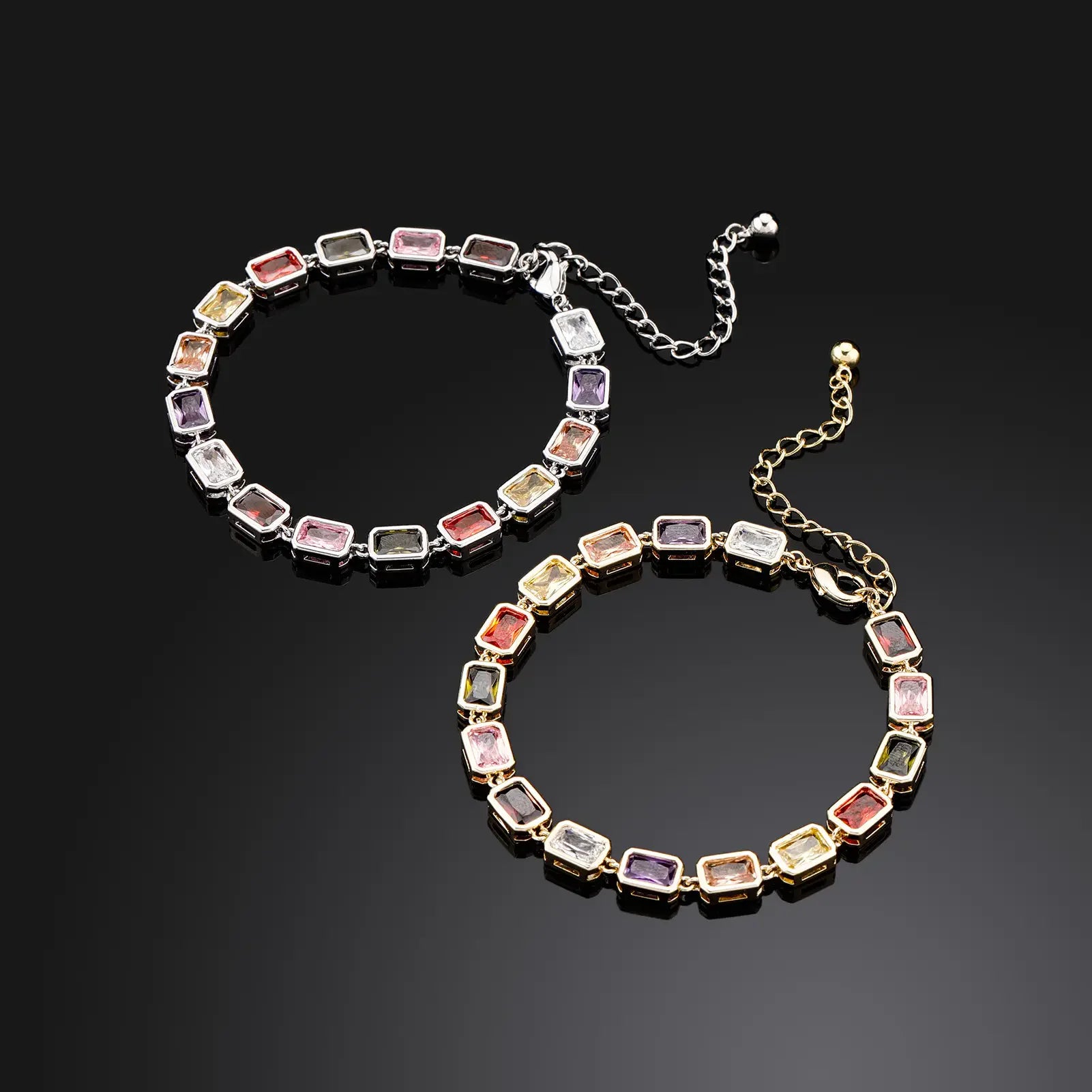 Fashionable and Colorful Square Candy Cuban Bracelet Chain