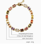 Fashionable and Colorful Square Candy Cuban Bracelet Chain