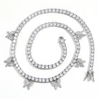 4mm Single-Row Butterfly Zirconia Necklace