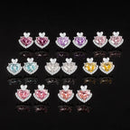 Stylish Heart-shaped High Carbon Diamond Stud Earrings