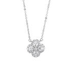 925 Sterling Silver Four Leaf Clover Necklace