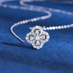 925 Sterling Silver Four Leaf Clover Necklace
