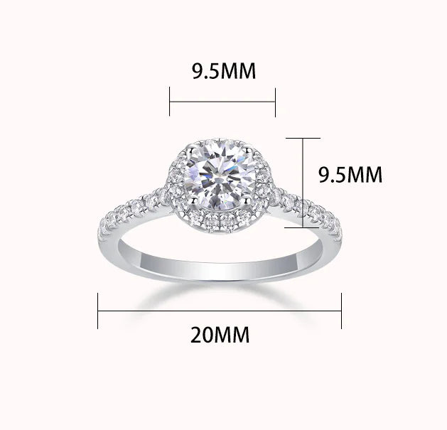 Hot-Selling 925 Sterling Silver Round Moissanite