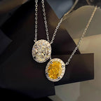 Oval Super Sparkling Cubic Zirconia Necklace