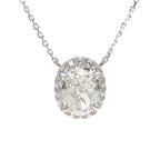 Oval Super Sparkling Cubic Zirconia Necklace