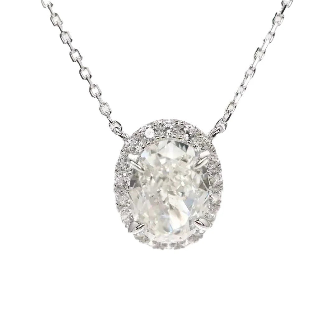 Oval Super Sparkling Cubic Zirconia Necklace