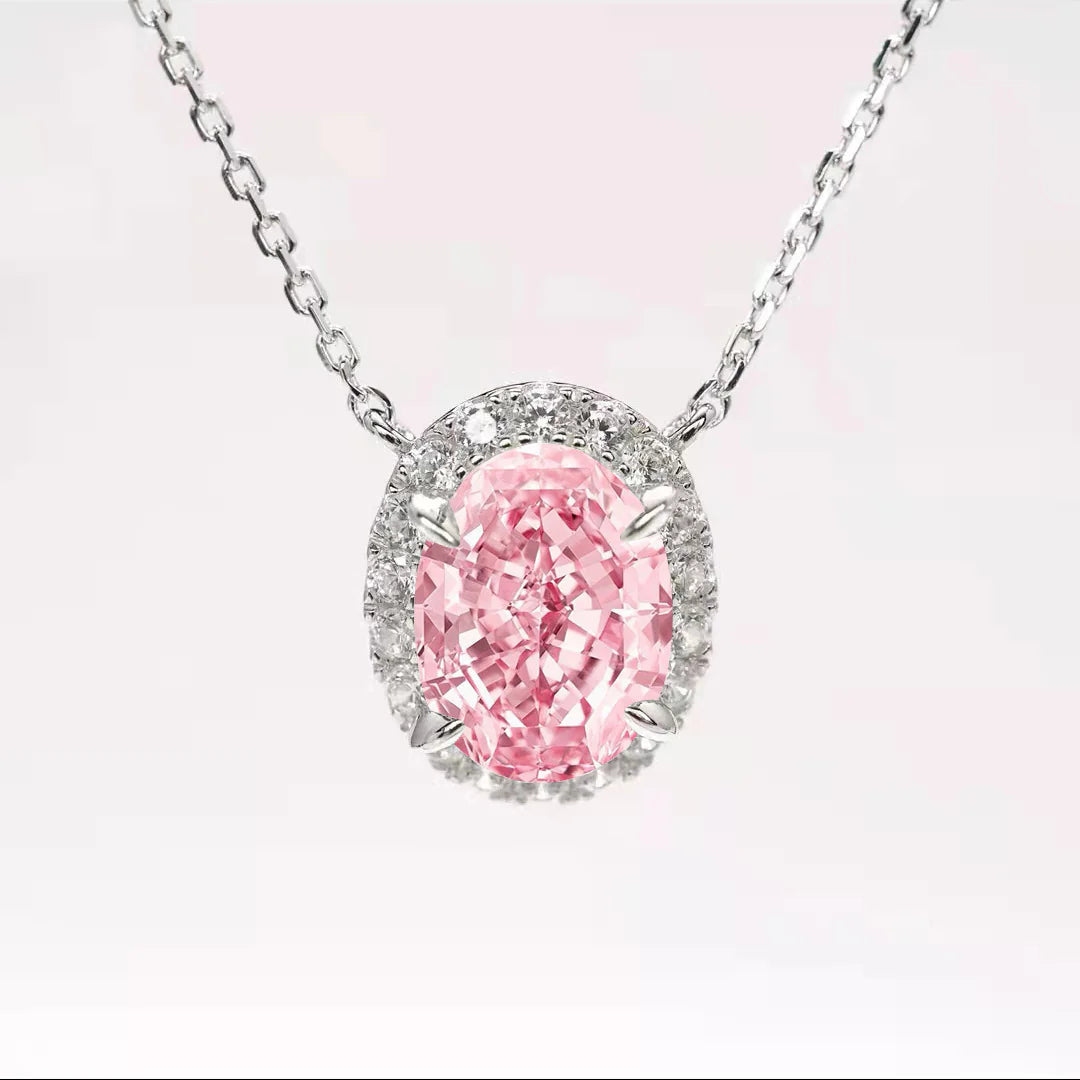 Oval Super Sparkling Cubic Zirconia Necklace