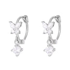 S925 Silver Delicate Zirconia Butterfly Earring