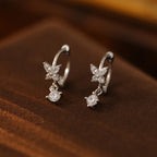 S925 Silver Delicate Zirconia Butterfly Earring