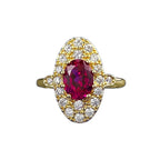 Retro Exquisite Red Cubic Zirconia Ring
