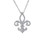 S925 Sterling Silver Iris Flower Necklace