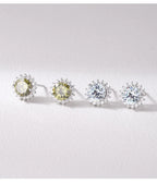 S925 Sterling Silver Sunflower-shaped Earrings