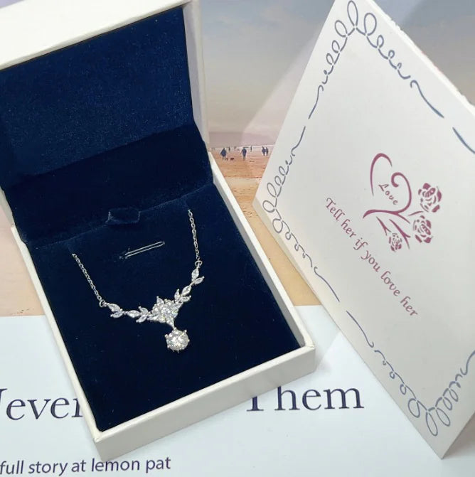 S925 Pure Silver Wheat Ear Necklace