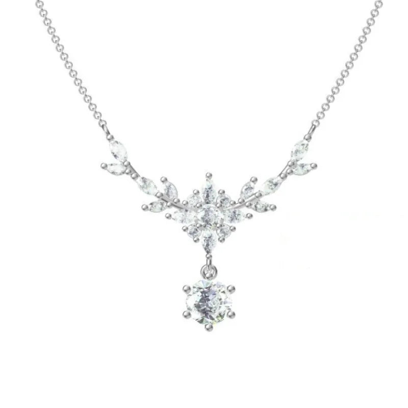 S925 Pure Silver Wheat Ear Necklace