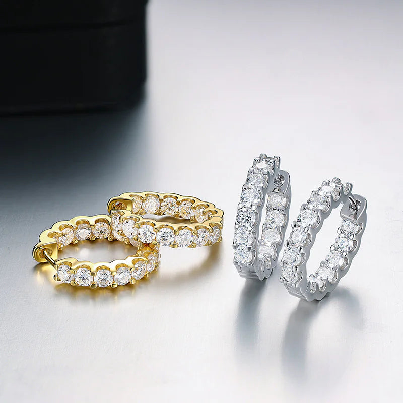S925 Silver Moissanite Sophisticated Earrings