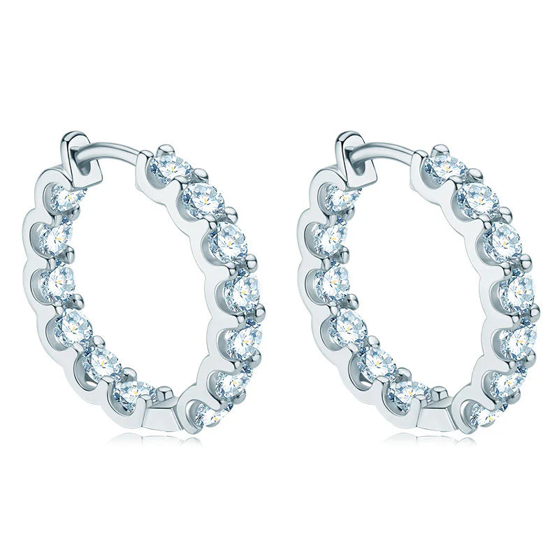 S925 Silver Moissanite Sophisticated Earrings