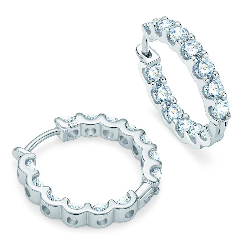S925 Silver Moissanite Sophisticated Earrings