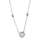 Trendy Bezel Setting Round Necklace