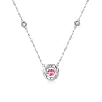 Trendy Bezel Setting Round Necklace