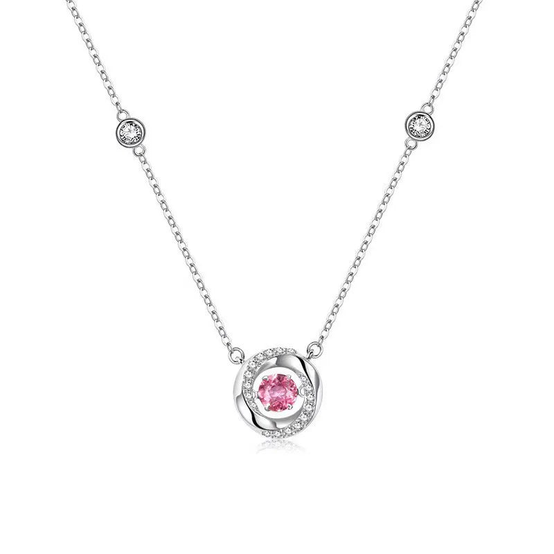 Trendy Bezel Setting Round Necklace