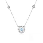 Trendy Bezel Setting Round Necklace