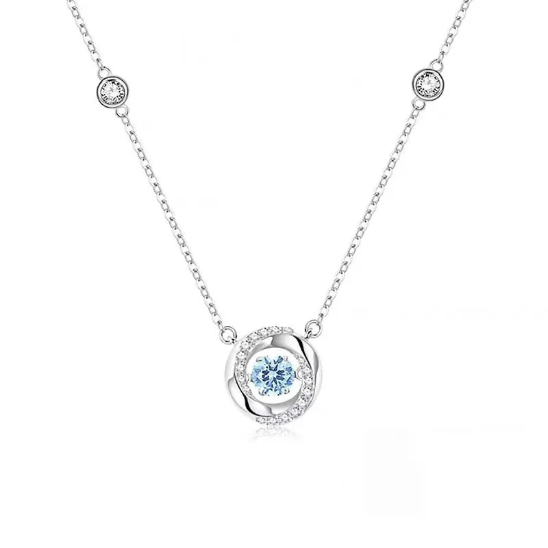 Trendy Bezel Setting Round Necklace