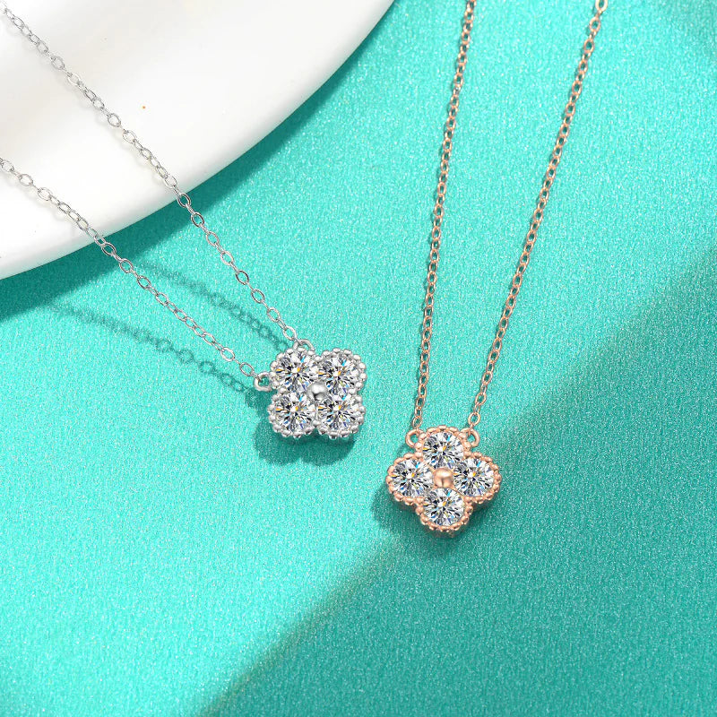 Cross Border S925 Silver Moissanite Necklace