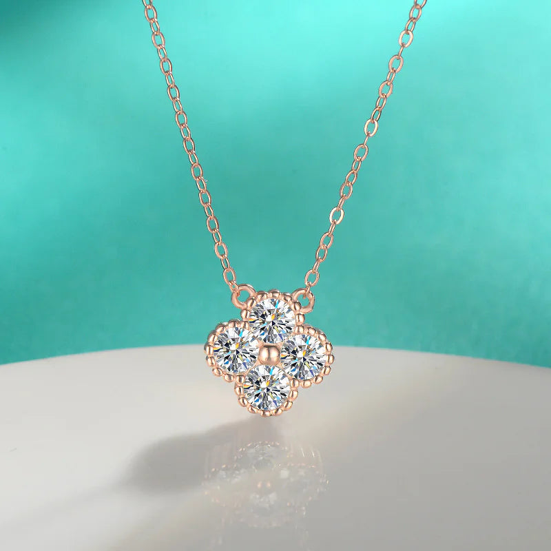 Cross Border S925 Silver Moissanite Necklace