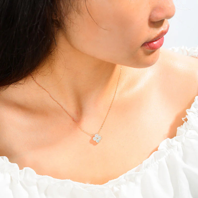 Cross Border S925 Silver Moissanite Necklace