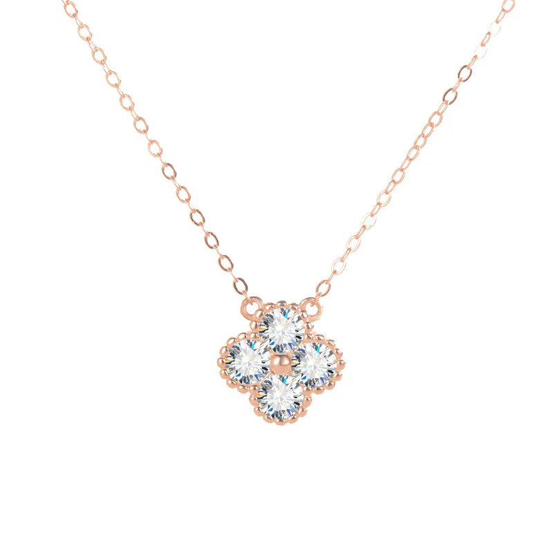 Cross Border S925 Silver Moissanite Necklace