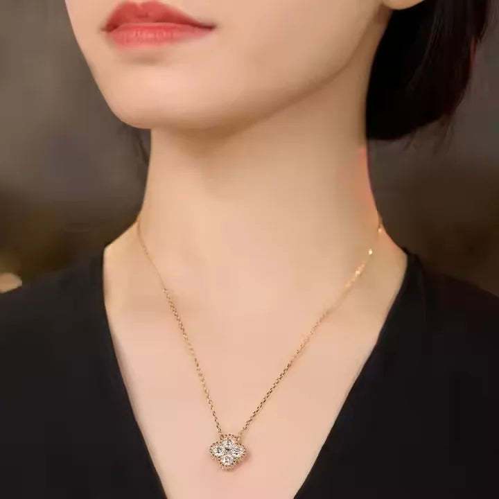 Cross Border S925 Silver Moissanite Necklace