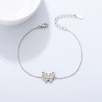 Classic Beautiful Silver Butterfly Charm Bracelet