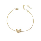 Classic Beautiful Silver Butterfly Charm Bracelet