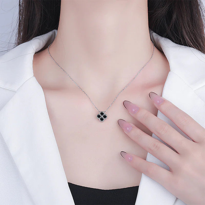 925 Sterling Silver Four-leaf Clover Necklace