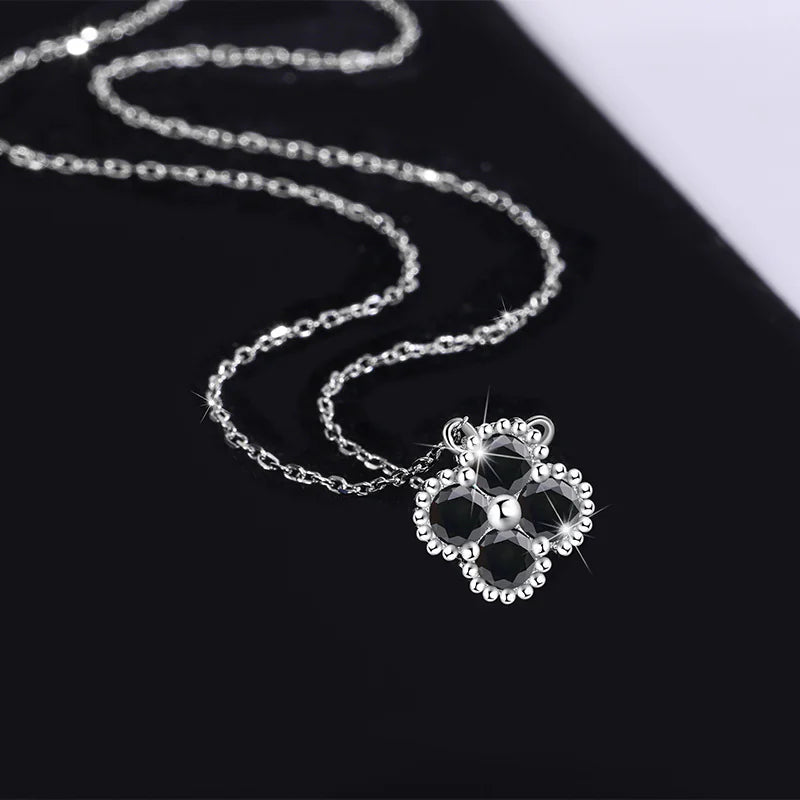925 Sterling Silver Four-leaf Clover Necklace