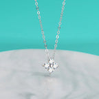 Four Leaf Clover Moissanite Necklaces 925 Silver