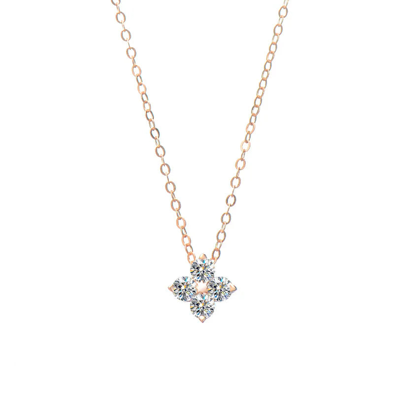 Four Leaf Clover Moissanite Necklaces 925 Silver