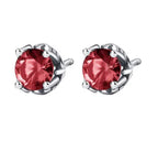Fashionable 925 Silver Emerald Stud Earrings